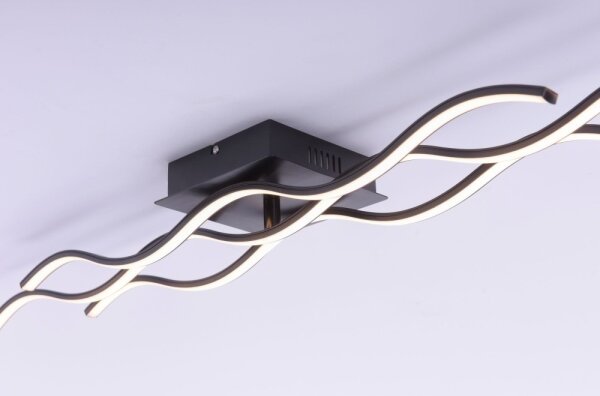 Leuchten Direkt 15166-18 - Lampadario da parete LED WAWE LED/28W/230V nero