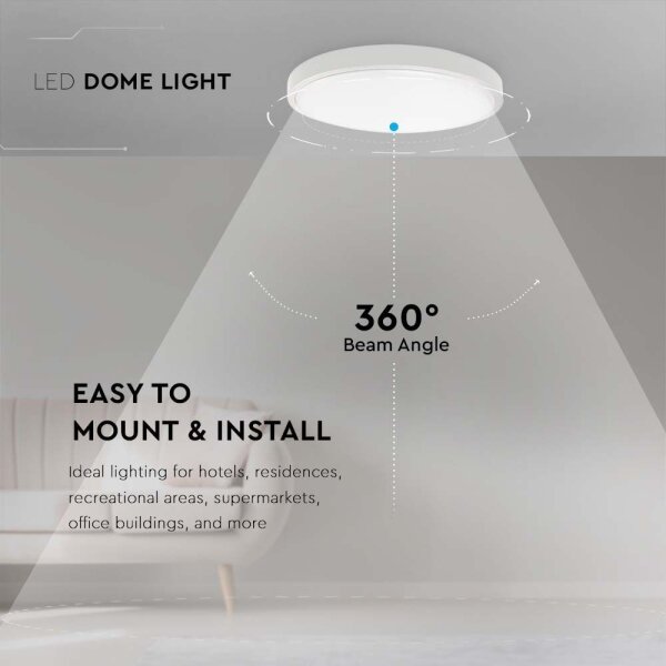 Plafoniera LED da bagno LED/24W/230V 3000K IP44 diametro 29,5 cm bianco