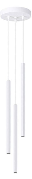 Lampada a sospensione ARCHE 3P bianco 3xG9 8W acciaio 120x20x20cm Sollux Lighting