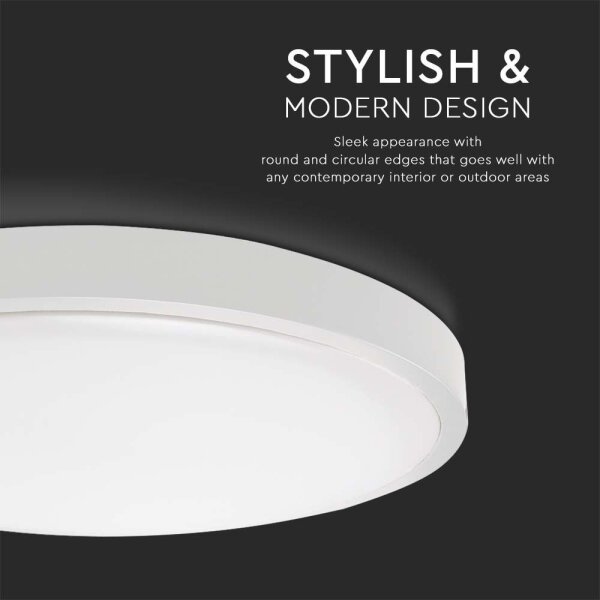 Plafoniera LED da bagno LED/24W/230V 3000K IP44 diametro 29,5 cm bianco