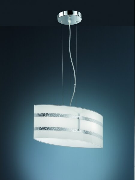 Trio - Lampadario a sospensione con filo NIKOSIA 2xE27/40W/230V argento