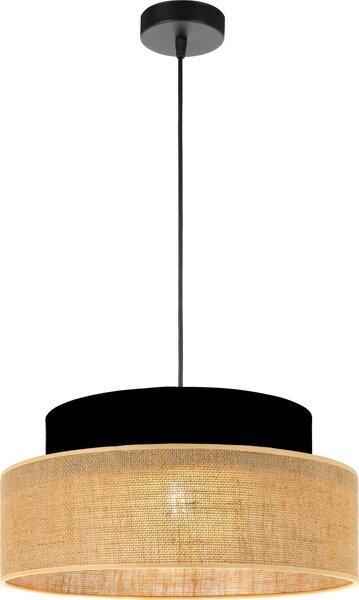 FKL DESIGN Home Deco Lampada a sospensione Marrone Nero Illuminazione Lampada a sospensione della serie BE110-H-SB1 (Marrone, Nero)
