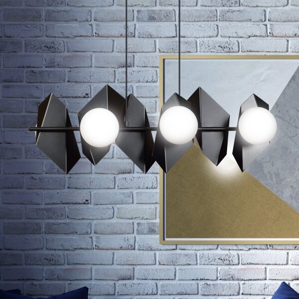 Lampadario a sospensione con filo DRIFTON 6xE14/10W/230V nero