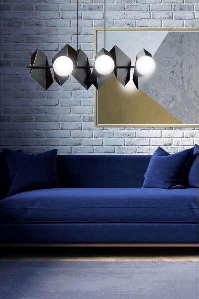 Lampadario a sospensione con filo DRIFTON 6xE14/10W/230V nero