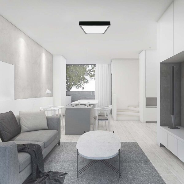 Plafoniera LED da bagno LED/30W/230V 6500K IP44 42x42 cm nero