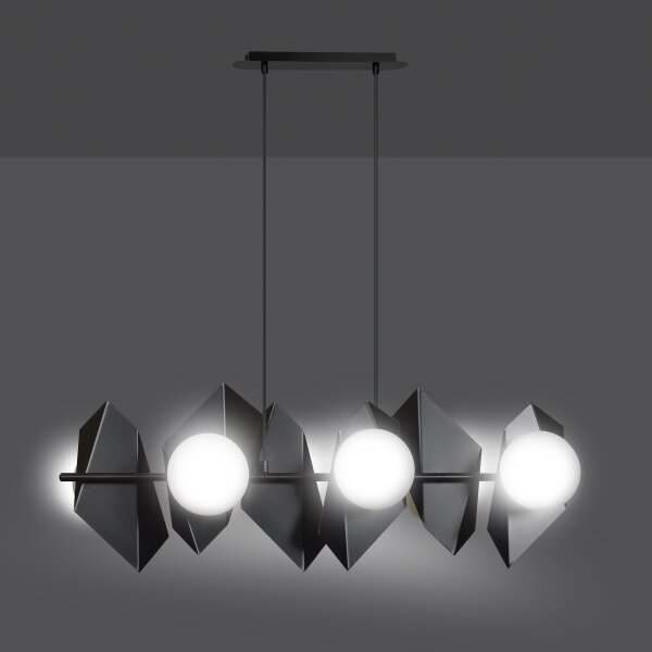 Lampadario a sospensione con filo DRIFTON 6xE14/10W/230V nero