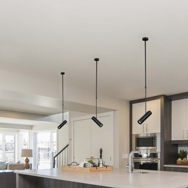 Lampadario a stelo 1xGU10/35W/230V nero