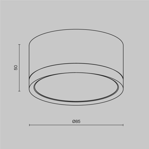 Maytoni C086CL-GX53-SRD-B - Faretto HOOP 1xGX53/12W/230V nero