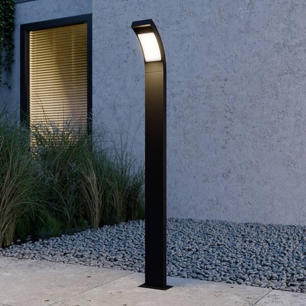 Lampioncino da giardino Juvia Lucande, Nero, Alluminio, Moderno, Lampada LED da esterni