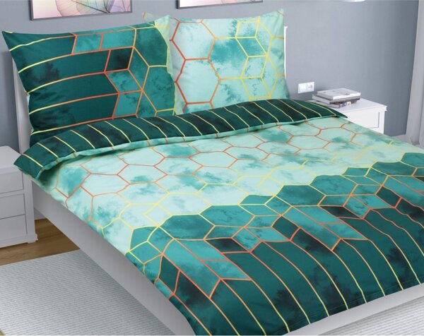 Lenzuolo matrimoniale in cotone - 1 pezzo 180x220, 70x90 - verde
