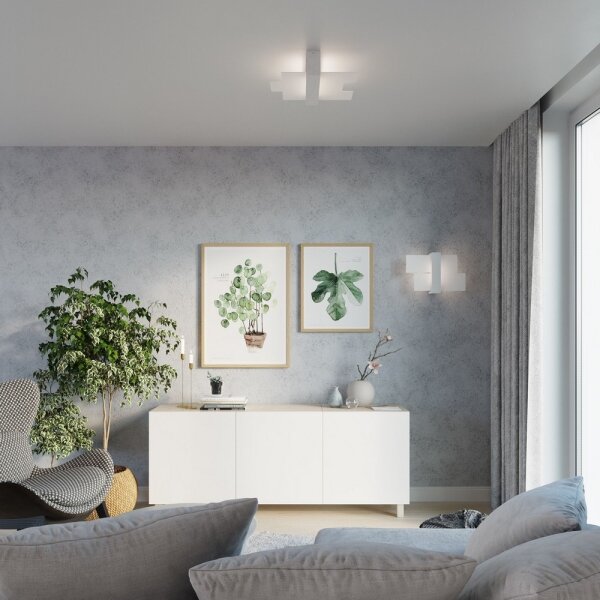 Sollux SL.0078 - Plafoniera FENIKS 2 2xE27/60W/230V bianco