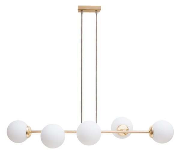 Lampadario a sospensione con filo FIRA 5xE27/60W/230V oro