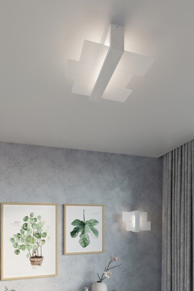 Sollux SL.0078 - Plafoniera FENIKS 2 2xE27/60W/230V bianco