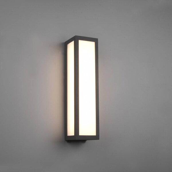 Trio Lighting Applique da esterni a LED Fuerte, Nero, Alluminio, Moderno, Applique LED da esterni