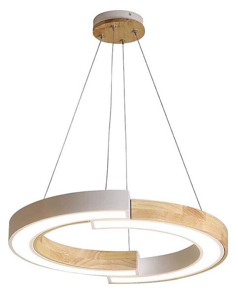 Lampadario LED a sospensione con filo LED/32W/230V 3000K bianco/legno