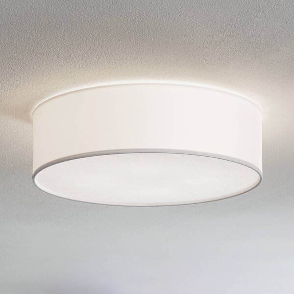 Plafoniera soffitto Rondo TK Lighting, dimmerabile, Bianco / Opale, Camera da letto, Tessuto / Stoffa / Seta, Moderno, Plafoniera
