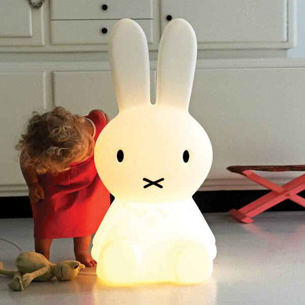 Mr Maria Lampada da terra Miffy, dimmerabile, Bianco / Opale, Cameretta, Plastica, Lampada da terra