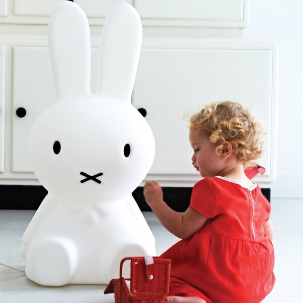 Mr Maria Lampada da terra Miffy, dimmerabile, Bianco / Opale, Cameretta, Plastica, Lampada da terra