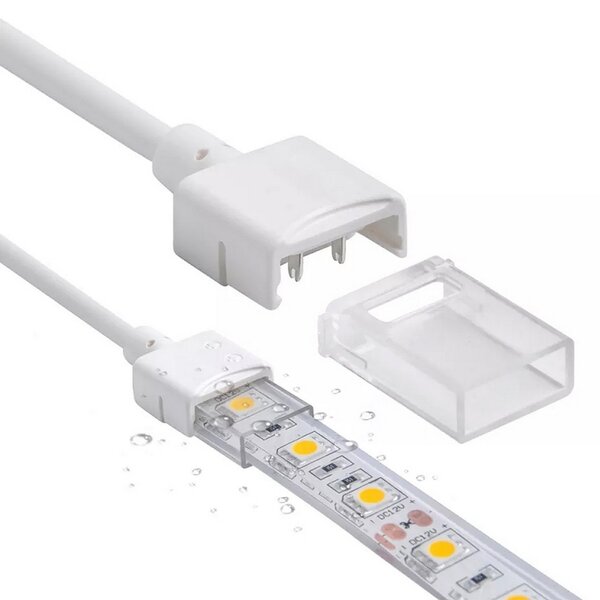 Connettore rapido iniziale slim striscia Led 12-24V 10mm monocolore 2 pin con cavo IP68 M LEDME