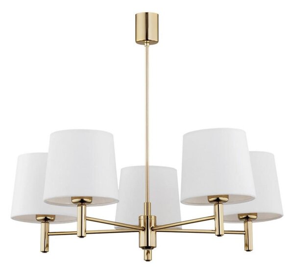 Argon 2106 - Lampadario su palo PONTE 5xE27/15W/230V ottone/crema