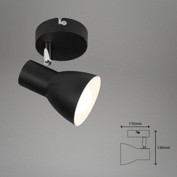 Briloner 10698889 - Faretto da parete 1xE14/25W/230V nero