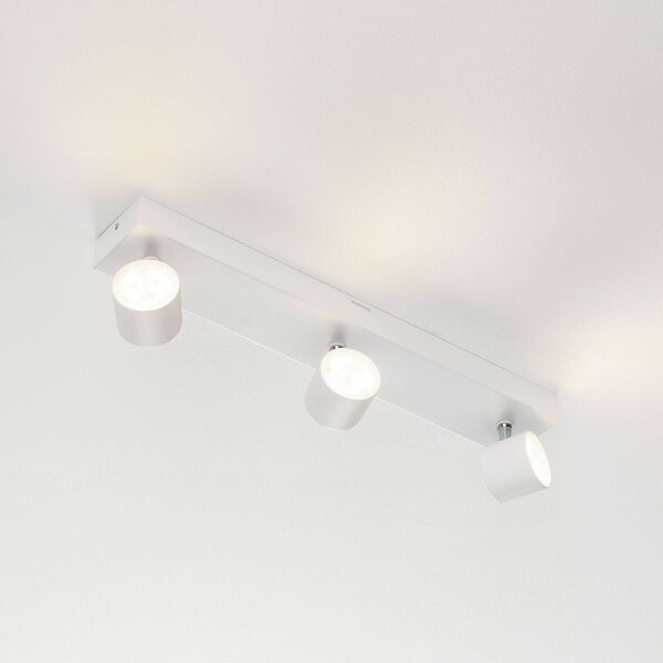 Philips Triplo spot LED Star, warmglow, bianco STAR, dimmerabile, Bianco / Opale, Soggiorno / Sala da pranzo, Metallo, Moderno