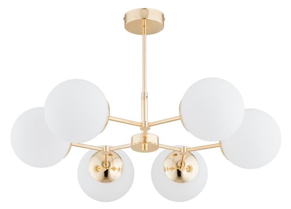 Lampadario on a pole FOTON 6xE14/40W/230V oro/bianco