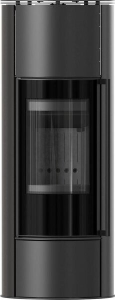Stufa a legna in acciaio KRATKI ERIK High Ø 150 5,5 kW nero thermotec