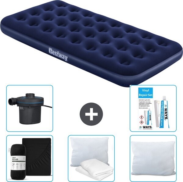 Materasso gonfiabile Bestway - 1 persona - 99 x 188 x 22 cm - Blu - Accessori inclusi