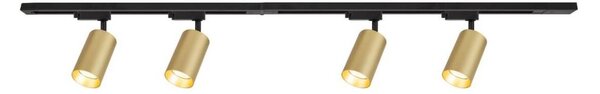 Faretto per sistema a binario PIPE 4xGU10/10W/230V oro/nero