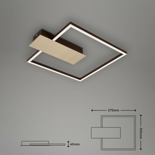 Briloner 3544-017 - Plafoniera LED dimmerabile NICO LED/12W/230V oro
