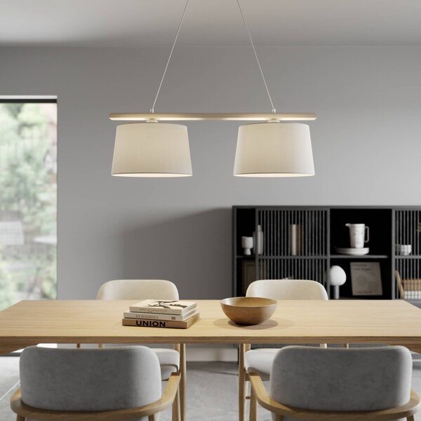 Lampada a sospensione Sweden Lamkur, dimmerabile, Soggiorno / Sala da pranzo, Legno, Lampada a sospensione