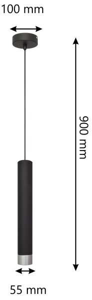 LED Lampadario a sospensione con filo TUBA 1xGU10/4,8W/230V