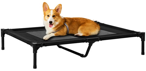 PawHut Brandina per Cani Grandi in Metallo e Tessuto Oxford con Borsa di Trasporto, 92x76x18cm, Nero|Aosom