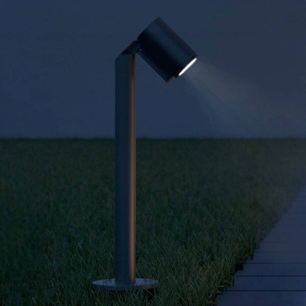 STEINEL Lampioncino da giardino Spot Way, Nero, Alluminio, Moderno, Lampada LED da esterni