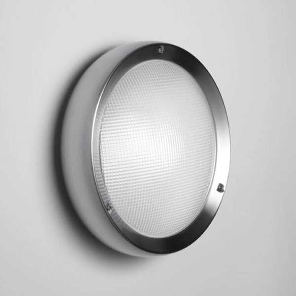 Artemide Niki applique da esterno in acciaio inox satinato Niki, dimmerabile, Alluminio / Grigio / Zincato, Acciaio Inox, Moderno