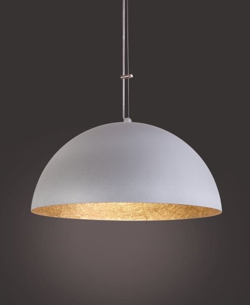 Lampadario a sospensione con filo SFERA 1xE27/60W/230V diametro 50 cm grigio/oro