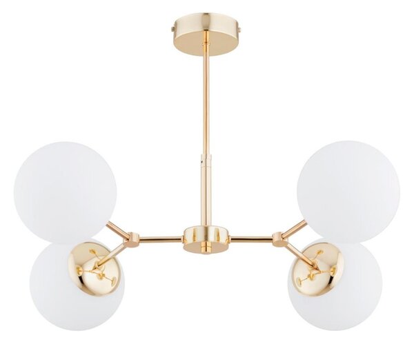 Lampadario on a pole FOTON 4xE14/40W/230V oro/bianco