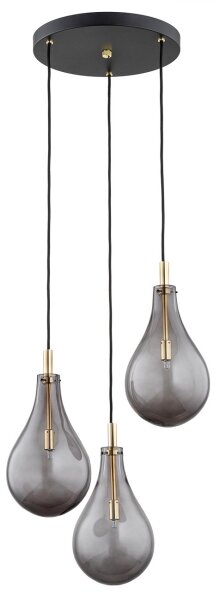 Argon 6105 - Lampadario su filo OAKLAND 3xG9/6W/230V nero