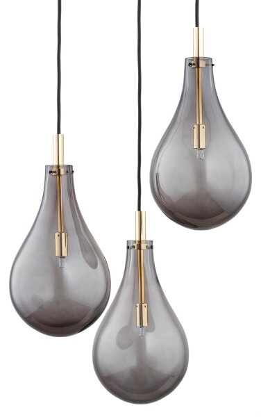 Argon 6105 - Lampadario su filo OAKLAND 3xG9/6W/230V nero