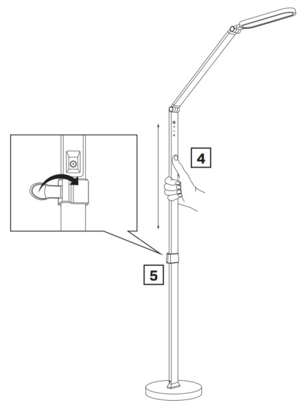 Lampada da terra touch a LED dimmerabile FERRARA LED/13W/230V 3000/4000/6000K