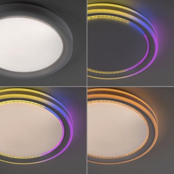 Leuchten Direkt 15154-16 - Plafoniera LED RGB dimmerabile EDGING LED/39W/230V