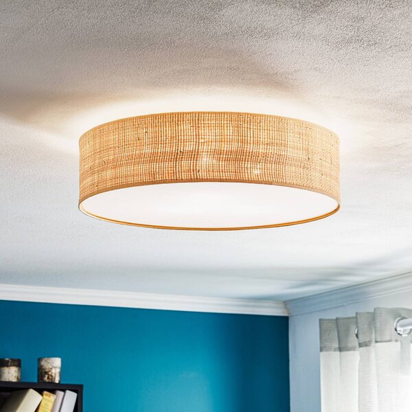 Plafoniera soffitto Leano Eko-Light, dimmerabile, Legno chiaro, Soggiorno / Sala da pranzo, Legno, Plafoniera