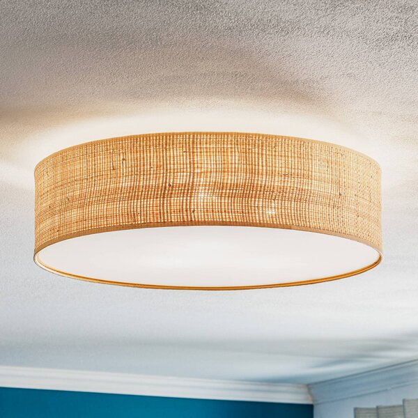 Plafoniera soffitto Leano Eko-Light, dimmerabile, Legno chiaro, Soggiorno / Sala da pranzo, Legno, Plafoniera