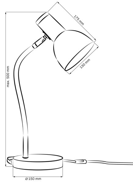 Lampada da tavolo MIMI 1xE27/10W/230V rosa