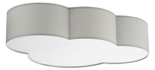 Plafoniera per bambini CLOUD 4xE27/15W/230V grigio