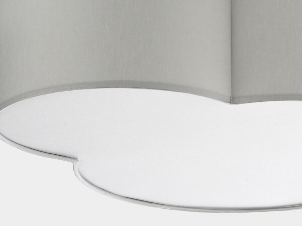 Plafoniera per bambini CLOUD 4xE27/15W/230V grigio