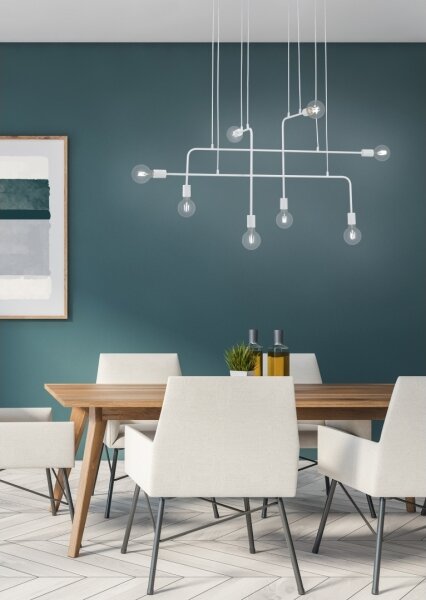 Trio - Lampadario a sospensione con filo CONNOR 8xE27/10W/230V