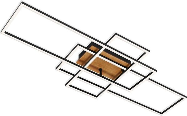 Lampada da soffitto a LED 55 W nera luce notturna telecomando funzione timer orientabile