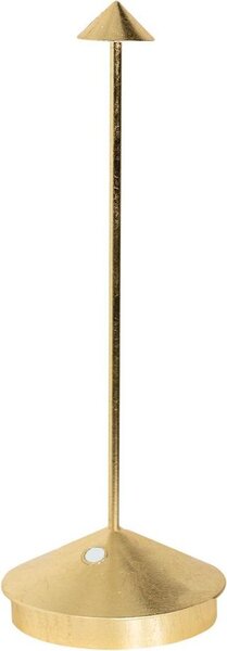 Lampada a led da tavolo Pina Pro Foglia oro ricaricabile e dimmerabile senza fili Zafferano
